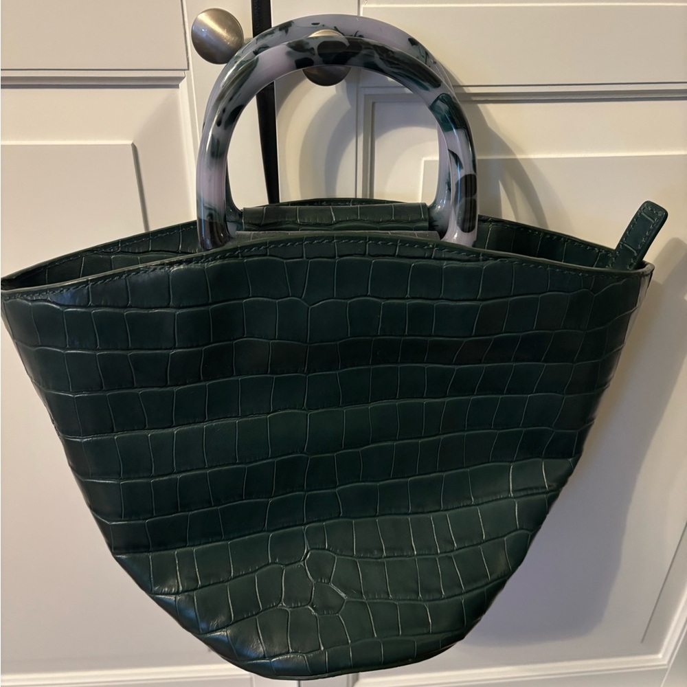 Loeffler Randall embossed leather bucket / crossbody bag